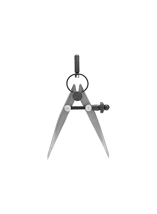 45# Steel Leather Craft Compass, Wing Divider Compass Spring Divider Caliper Leathercraft Compasses Professional Compass Drawing Tool for Drawing Circles, Angles, Measurements - Image 1